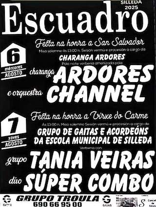 Fechas, información, programa, cartel, imágenes, mapa y ubicación de San Salvador e a Virxe do Carme de Escuadro  en  Silleda
