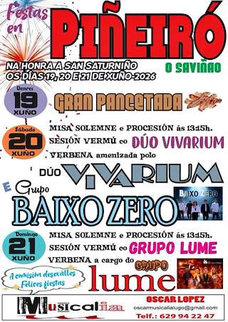 Fechas, información, programa, cartel, imágenes, mapa y ubicación de San Saturniño de Piñeiró (2026)  en  O Saviñao