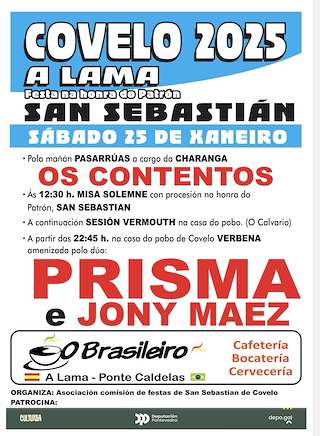 Fechas, información, programa, cartel, imágenes, mapa y ubicación de San Sebastián de Covelo   en  A Lama