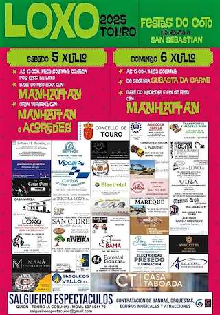 Fechas, información, programa, cartel, imágenes, mapa y ubicación de San Sebastián de Loxo  en  Touro