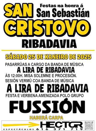 Fechas, información, programa, cartel, imágenes, mapa y ubicación de San Sebastián de San Cristovo  en  Ribadavia