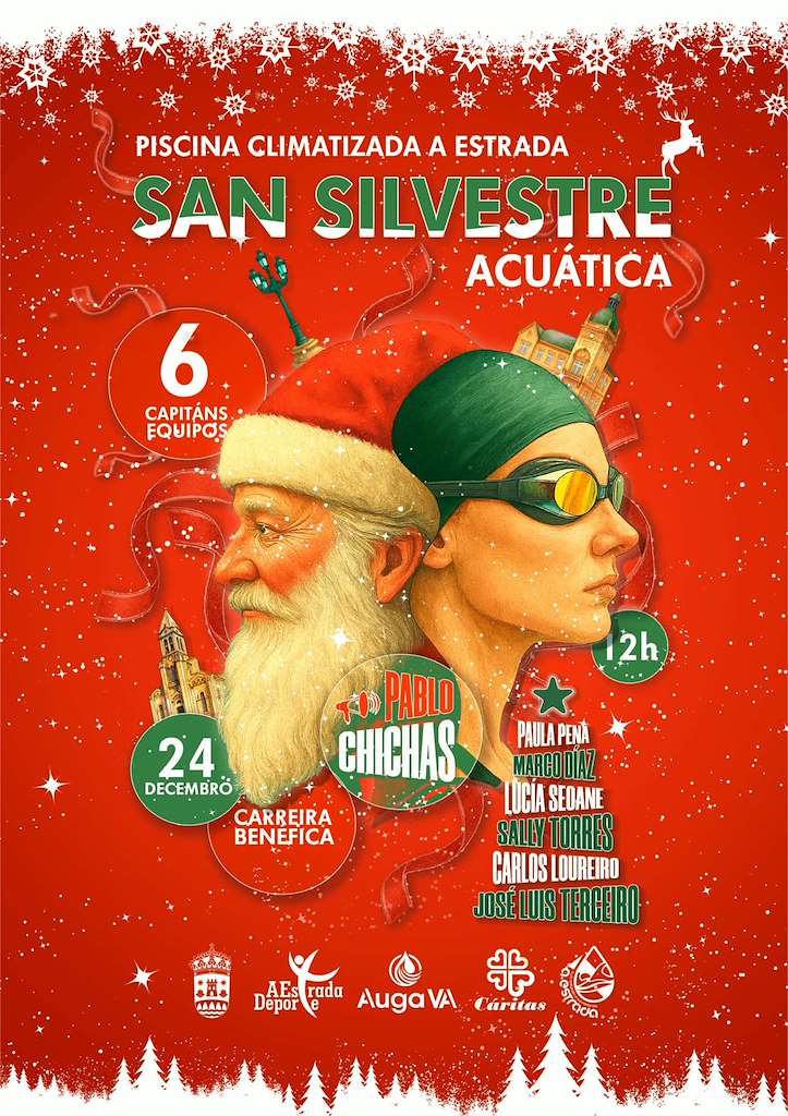 San Silvestre Acuática (2025) en A Estrada