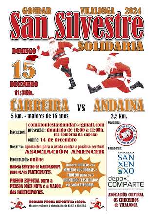 Fechas, información, programa, cartel, imágenes, mapa y ubicación de San Silvestre Solidaria de Gondar  en  Sanxenxo