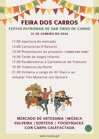 Fechas, información, programa, cartel, imágenes, mapa y ubicación de San Tirso de Cando (2026)  en  Outes