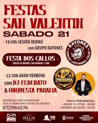 Fechas, información, programa, cartel, imágenes, mapa y ubicación de San Valentín (2026) en Fene