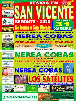 Fechas, información, programa, cartel, imágenes, mapa y ubicación de San Vicente (2026)  en  Begonte