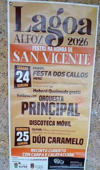Fechas, información, programa, cartel, imágenes, mapa y ubicación de San Vicente de Lagoa  en  Alfoz do Castrodouro