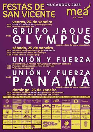 Fechas, información, programa, cartel, imágenes, mapa y ubicación de San Vicente de Meá  en  Mugardos