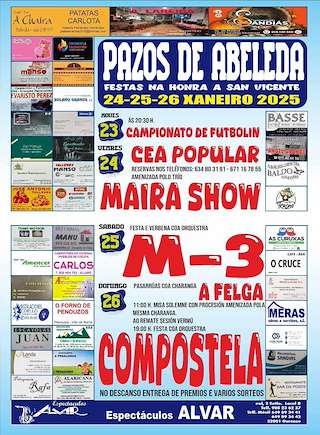 Fechas, información, programa, cartel, imágenes, mapa y ubicación de San Vicente de Pazos de Abeleda   en  Xunqueira de Ambía