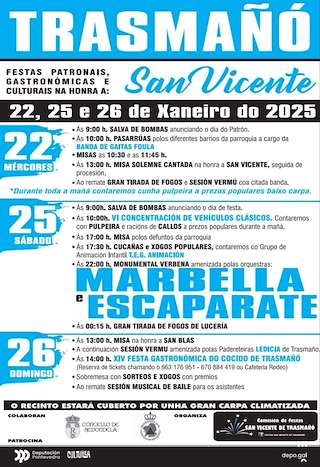 Fechas, información, programa, cartel, imágenes, mapa y ubicación de San Vicente de Trasmañó  en  Redondela