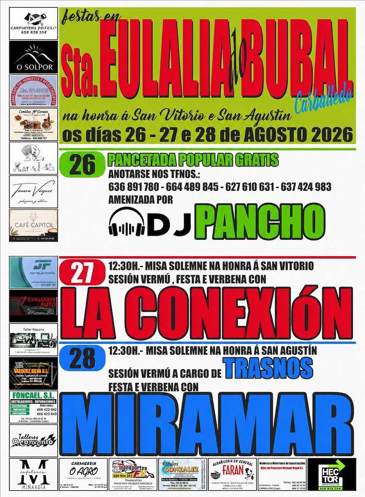 San Vitorio e San Agustín de Santa Eulalia de Bubal  (2026) en Carballedo