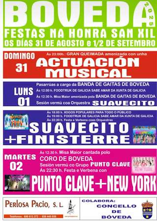 Fechas, información, programa, cartel, imágenes, mapa y ubicación de San Xil  en  Bóveda