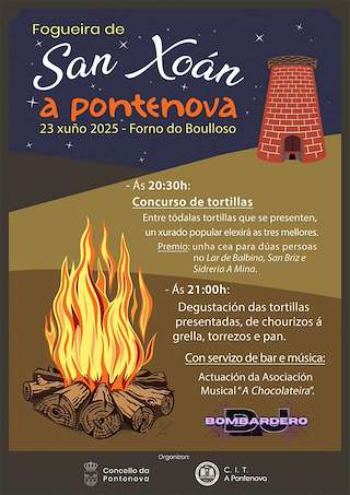 Fechas, información, programa, cartel, imágenes, mapa y ubicación de San Xoán  en  A Pontenova