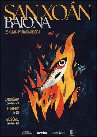 Fechas, información, programa, cartel, imágenes, mapa y ubicación de San Xoán  en  Baiona