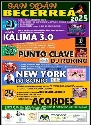 Fechas, información, programa, cartel, imágenes, mapa y ubicación de San Xoán Bautista (2026)  en  Becerreá