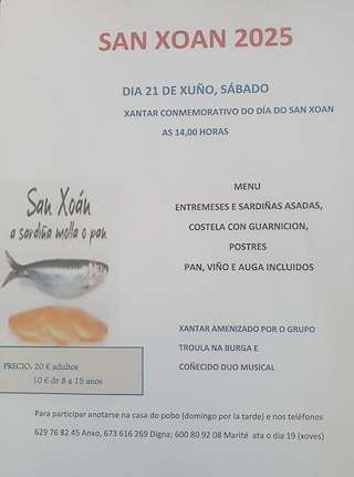 Fechas, información, programa, cartel, imágenes, mapa y ubicación de San Xoán  en  Cenlle