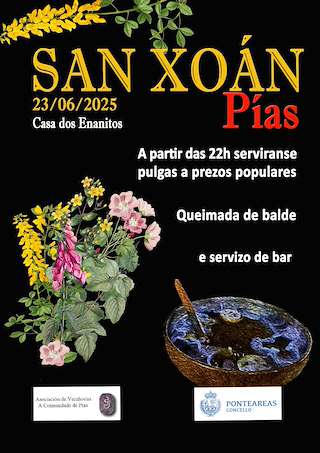Fechas, información, programa, cartel, imágenes, mapa y ubicación de San Xoán das Pías  en  Ponteareas