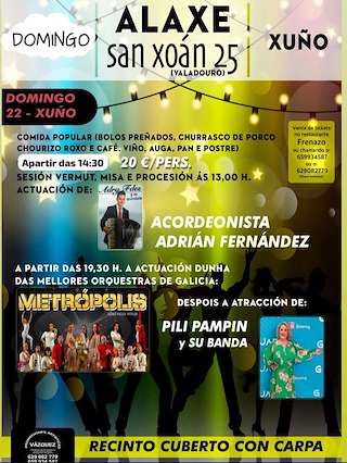 Fechas, información, programa, cartel, imágenes, mapa y ubicación de San Xoán de A Laxe  en  O Valadouro