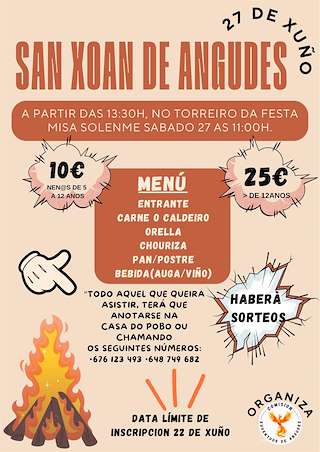 Fechas, información, programa, cartel, imágenes, mapa y ubicación de San Xoán de Angudes (2026) en Crecente
