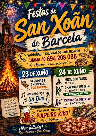 Fechas, información, programa, cartel, imágenes, mapa y ubicación de San Xoán de Barcela (2026)  en  Arbo