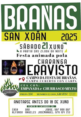 Fechas, información, programa, cartel, imágenes, mapa y ubicación de San Xoán de Brañas   en  Toques
