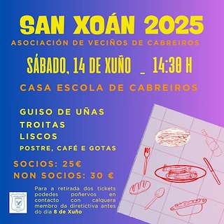 Fechas, información, programa, cartel, imágenes, mapa y ubicación de San Xoán de Cabreiros  en  Xermade