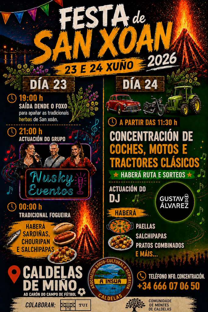San Xoán de Caldelas de Miño (2026) en Tui