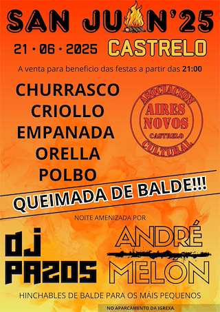 Fechas, información, programa, cartel, imágenes, mapa y ubicación de San Xoán de Castrelo  en  Cambados