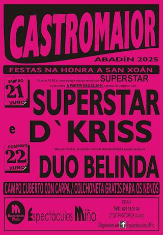 Fechas, información, programa, cartel, imágenes, mapa y ubicación de San Xoán de Castromaior  en  Abadín