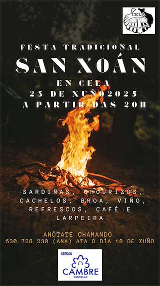 Fechas, información, programa, cartel, imágenes, mapa y ubicación de San Xoán de Cela  en  Cambre