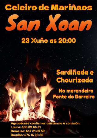 Fechas, información, programa, cartel, imágenes, mapa y ubicación de San Xoán de Celeiro de Mariñao  en  Barreiros