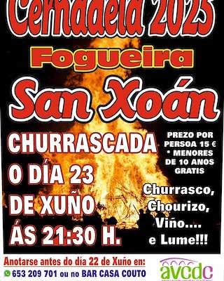 Fechas, información, programa, cartel, imágenes, mapa y ubicación de San Xoán de Cernadela  en  Mondariz