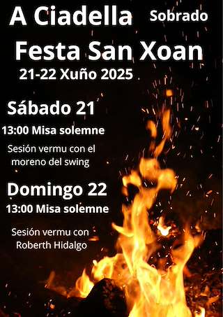 Fechas, información, programa, cartel, imágenes, mapa y ubicación de San Xoán de Ciadella  en  Sobrado