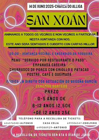 Fechas, información, programa, cartel, imágenes, mapa y ubicación de San Xoán de Codesido  en  Vilalba