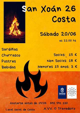 Fechas, información, programa, cartel, imágenes, mapa y ubicación de San Xoán de Costa (2026)  en  Rois