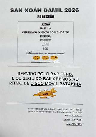 Fechas, información, programa, cartel, imágenes, mapa y ubicación de San Xoán de Damil (2026)  en  Begonte