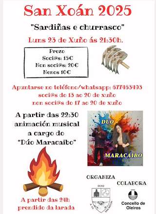 Fechas, información, programa, cartel, imágenes, mapa y ubicación de San Xoán de Dexo  en  Oleiros