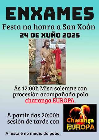 Fechas, información, programa, cartel, imágenes, mapa y ubicación de San Xoán de Enxames  en  Vilardevós