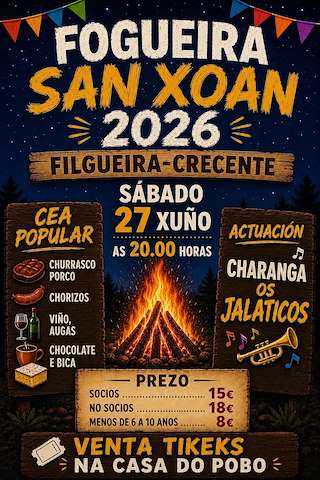Fechas, información, programa, cartel, imágenes, mapa y ubicación de San Xoán de Filgueira (2026) en Crecente