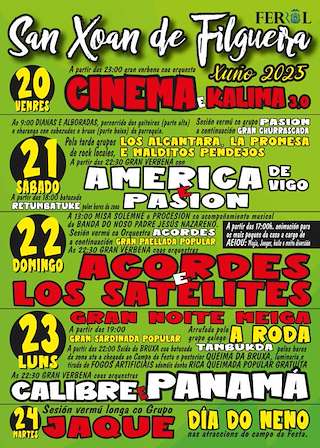 Fechas, información, programa, cartel, imágenes, mapa y ubicación de San Xoán de Filgueira  en  Ferrol
