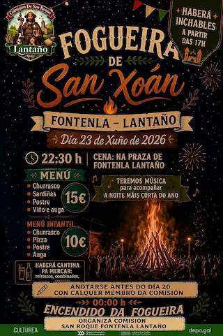 Fechas, información, programa, cartel, imágenes, mapa y ubicación de San Xoán de Fontenla - Lantaño (2026)  en  Portas