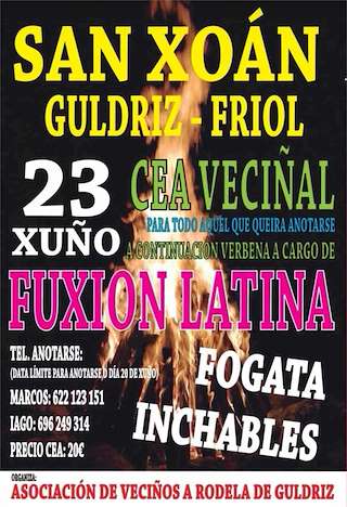 Fechas, información, programa, cartel, imágenes, mapa y ubicación de San Xoán de Guldriz  en  Friol