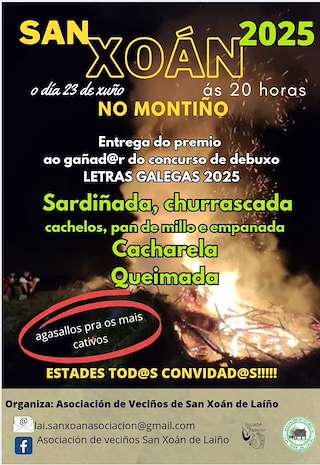 Fechas, información, programa, cartel, imágenes, mapa y ubicación de San Xoán de Laíño  en  Dodro