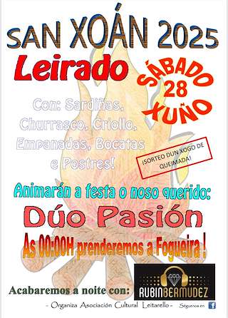 Fechas, información, programa, cartel, imágenes, mapa y ubicación de San Xoán de Leirado   en  Salvaterra do Miño