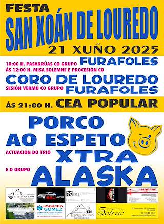 Fechas, información, programa, cartel, imágenes, mapa y ubicación de San Xoán de Louredo  en  Cortegada