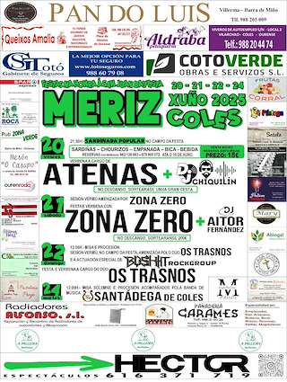 Fechas, información, programa, cartel, imágenes, mapa y ubicación de San Xoán de Meriz  en  Coles