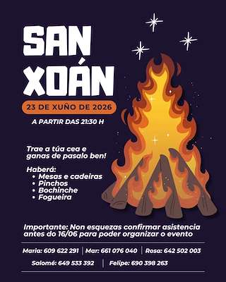 Fechas, información, programa, cartel, imágenes, mapa y ubicación de San Xoán de Mondoi (2026)  en  Oza Cesuras