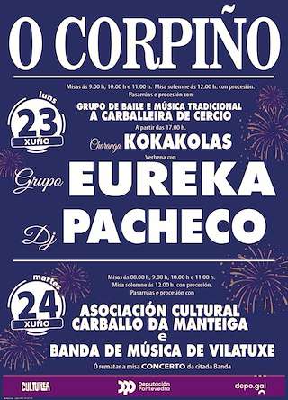Fechas, información, programa, cartel, imágenes, mapa y ubicación de San Xoán de O Corpiño  en  Lalín