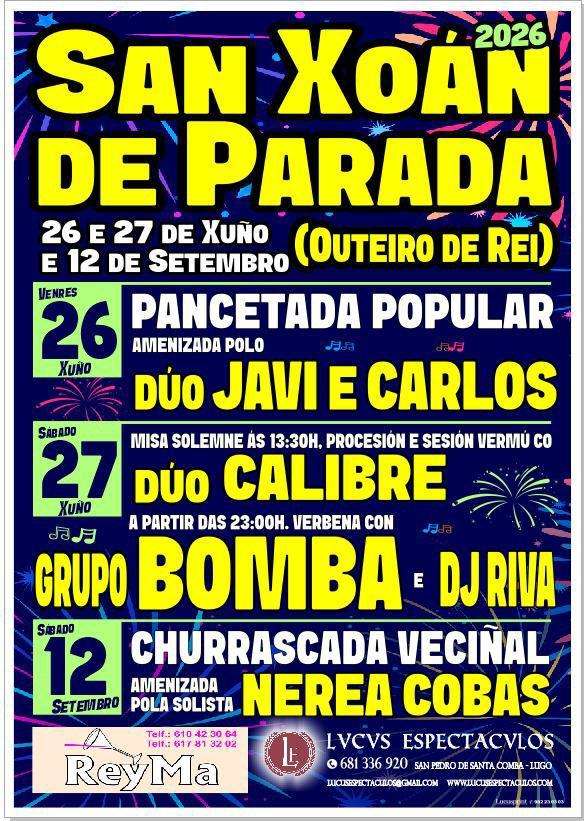 San Xoán de Parada (2026) en Outeiro de Rei