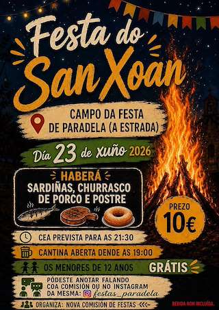 Fechas, información, programa, cartel, imágenes, mapa y ubicación de San Xoán de Paradela (2026)  en  A Estrada